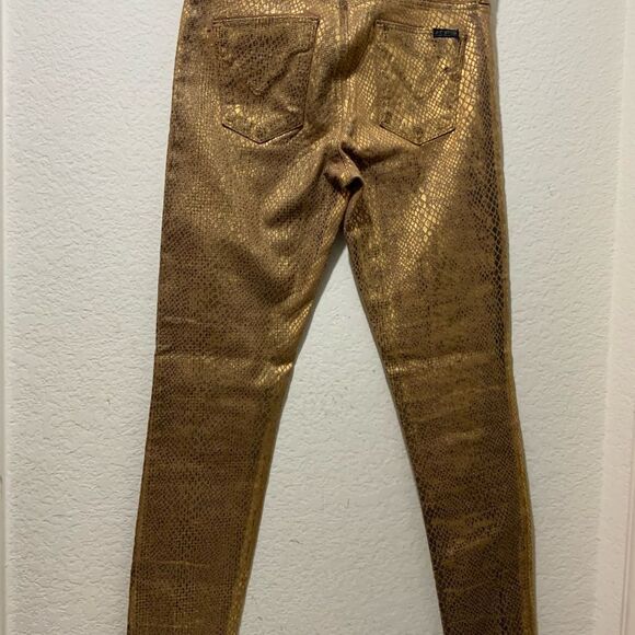 Hudson Jeans Nico Mid-rise Super Skinny Leg Snakeskin Print Pant size 27 - Picture 7 of 9
